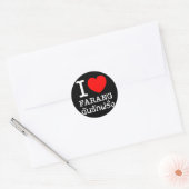 I Heart (Love) Farang Ronde Sticker (Envelop)