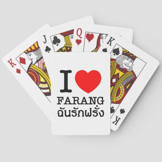 I Heart (Love) Farang Speelkaarten (Achterkant)