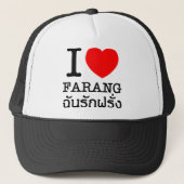 I Heart (Love) Farang Trucker Pet (Voorkant)