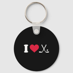 I Heart Love Field Hockey - Unisex Sleutelhanger