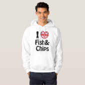 I Heart [Love] Fish & Chips Hoodie (Voorkant volledig)