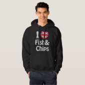 I Heart [Love] Fish & Chips Hoodie (Voorkant volledig)