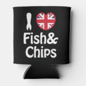 I Heart [Love] Fish & Chips Koelbox Blikjeskoeler (Voorkant)