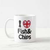 I Heart [Love] Fish & Chips Koffiemok (Links)
