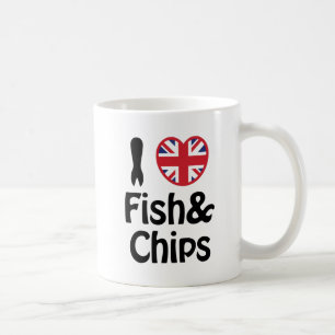 I Heart [Love] Fish & Chips Koffiemok