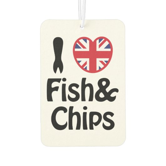 I Heart [Love] Fish & Chips Luchtverfrisser (Achterkant)