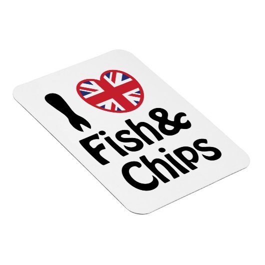 I Heart [Love] Fish & Chips Magneet (Rechterzijde)