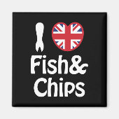 I Heart [Love] Fish & Chips Magneet (Voorkant)