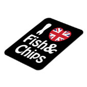 I Heart [Love] Fish & Chips Magneet (Linkerzijde)
