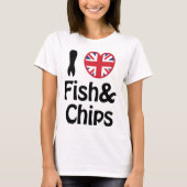 I Heart [Love] Fish & Chips T-shirt (Voorkant)