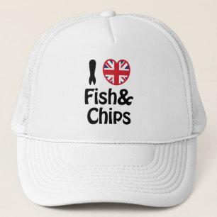 I Heart [Love] Fish & Chips Trucker Pet