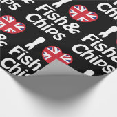 I Heart [Love] Fish & Chips Wrapping Paper Cadeaupapier (Hoek)