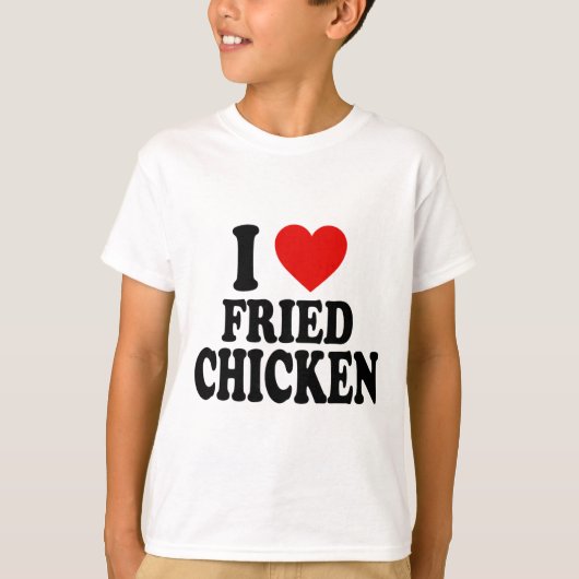 I Heart Love Fried Chicken T-shirt (Voorkant)