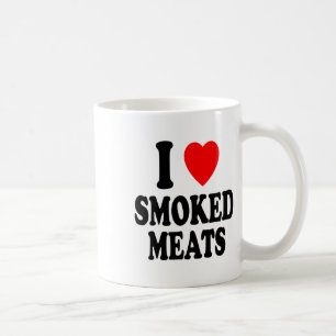 I Heart (Love) Gerookt Vlees BBQ Buiten Zomer Sm Koffiemok