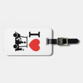 I Heart (Love) Golf Cart Bagagelabel (Voorkant horizontaal)