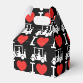 I Heart (Love) Golf Cart Bedankdoosjes (Achterkant)