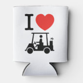 I Heart (Love) Golf Cart Blikjeskoeler (Voorkant)