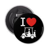 I Heart (Love) Golf Cart Button Flesopener (Voorkant)