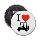 I Heart (Love) Golf Cart Button Flesopener (Voorkant)