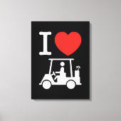 I Heart (Love) Golf Cart Canvas Afdruk (Voorkant)