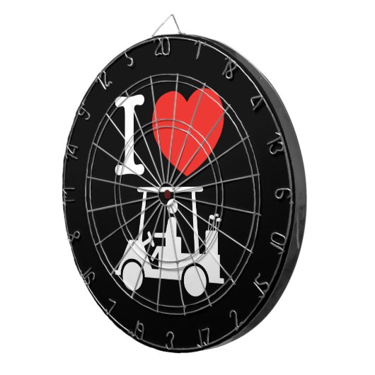 I Heart (Love) Golf Cart Dartbord (Voorkant Rechts)