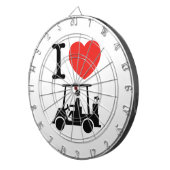 I Heart (Love) Golf Cart Dartbord (Voorkant Rechts)