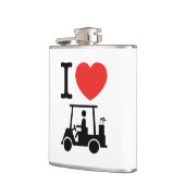 I Heart (Love) Golf Cart Heupfles (Links)