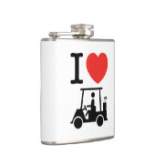 I Heart (Love) Golf Cart Heupfles (Rechts)