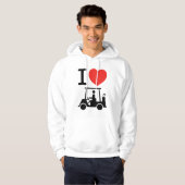 I Heart (Love) Golf Cart Hoodie (Voorkant volledig)