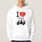 I Heart (Love) Golf Cart Hoodie (Voorkant)