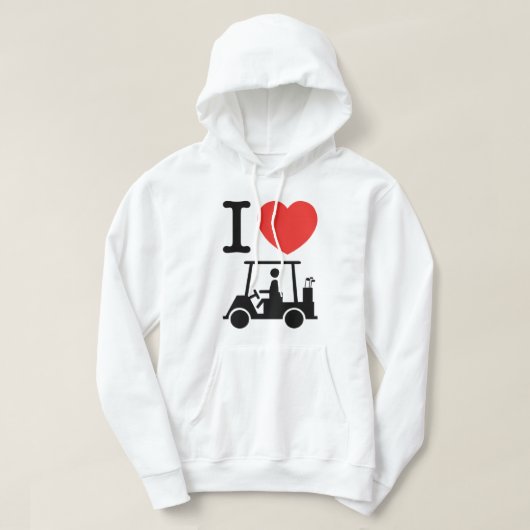 I Heart (Love) Golf Cart Hoodie (Design voorkant)