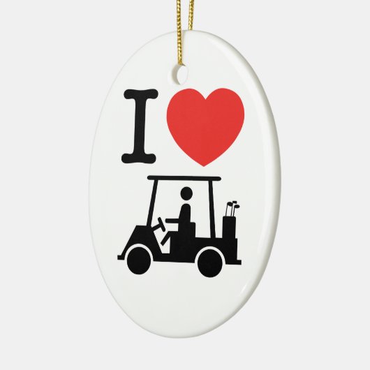 I Heart (Love) Golf Cart Keramisch Ornament (Links)