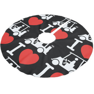 I Heart (Love) Golf Cart Kerstboom Rok
