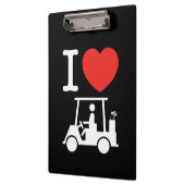I Heart (Love) Golf Cart Klembord (Links)