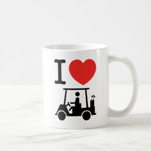 I Heart (Love) Golf Cart Koffiemok