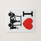 I Heart (Love) Golf Cart Legpuzzel (Horizontaal)