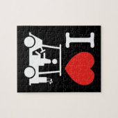 I Heart (Love) Golf Cart Legpuzzel (Horizontaal)