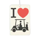I Heart (Love) Golf Cart Luchtverfrisser (Voorkant)