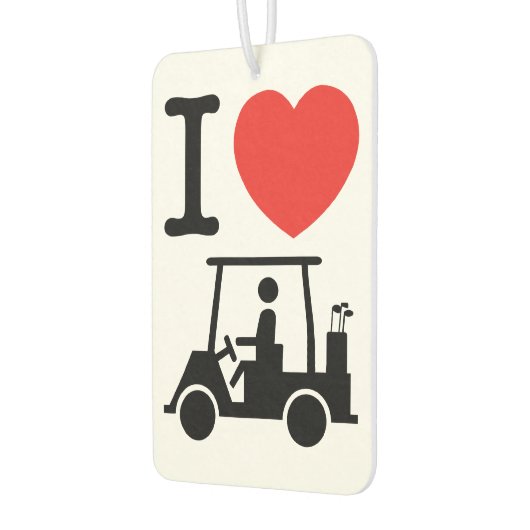 I Heart (Love) Golf Cart Luchtverfrisser (Links)