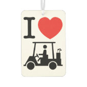 I Heart (Love) Golf Cart Luchtverfrisser (Achterkant)
