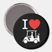 I Heart (Love) Golf Cart Magneet (Voorkant / Achterkant)