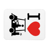 I Heart (Love) Golf Cart Magneet (Horizontaal)