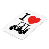 I Heart (Love) Golf Cart Magneet (Linkerzijde)