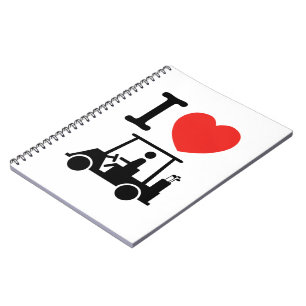 I Heart (Love) Golf Cart Notitieboek