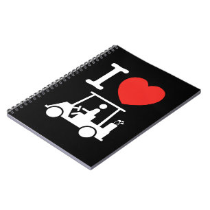 I Heart (Love) Golf Cart Notitieboek