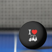 I Heart (Love) Golf Cart Ping-Pong Ball (Net)