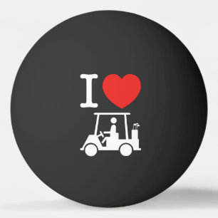 I Heart (Love) Golf Cart Ping-Pong Ball