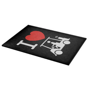 I Heart (Love) Golf Cart Snijplank