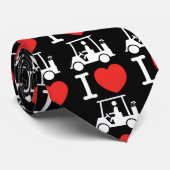 I Heart (Love) Golf Cart Stropdas (Opgerold)