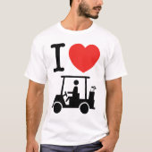 I Heart (Love) Golf Cart T-shirt (Voorkant)